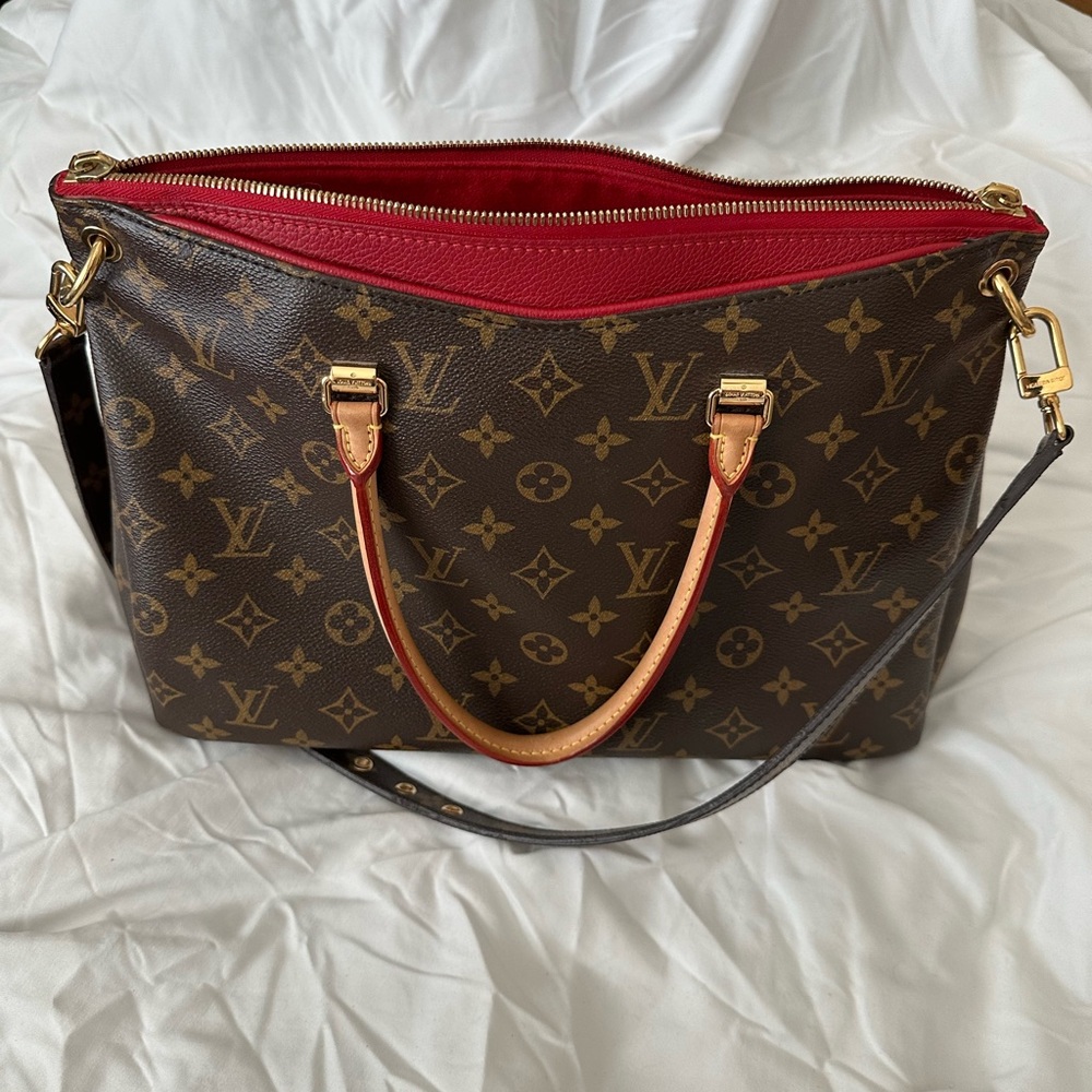 Louis Vuitton Monogram Pallas 2Way Hand Bag Cerise M41175